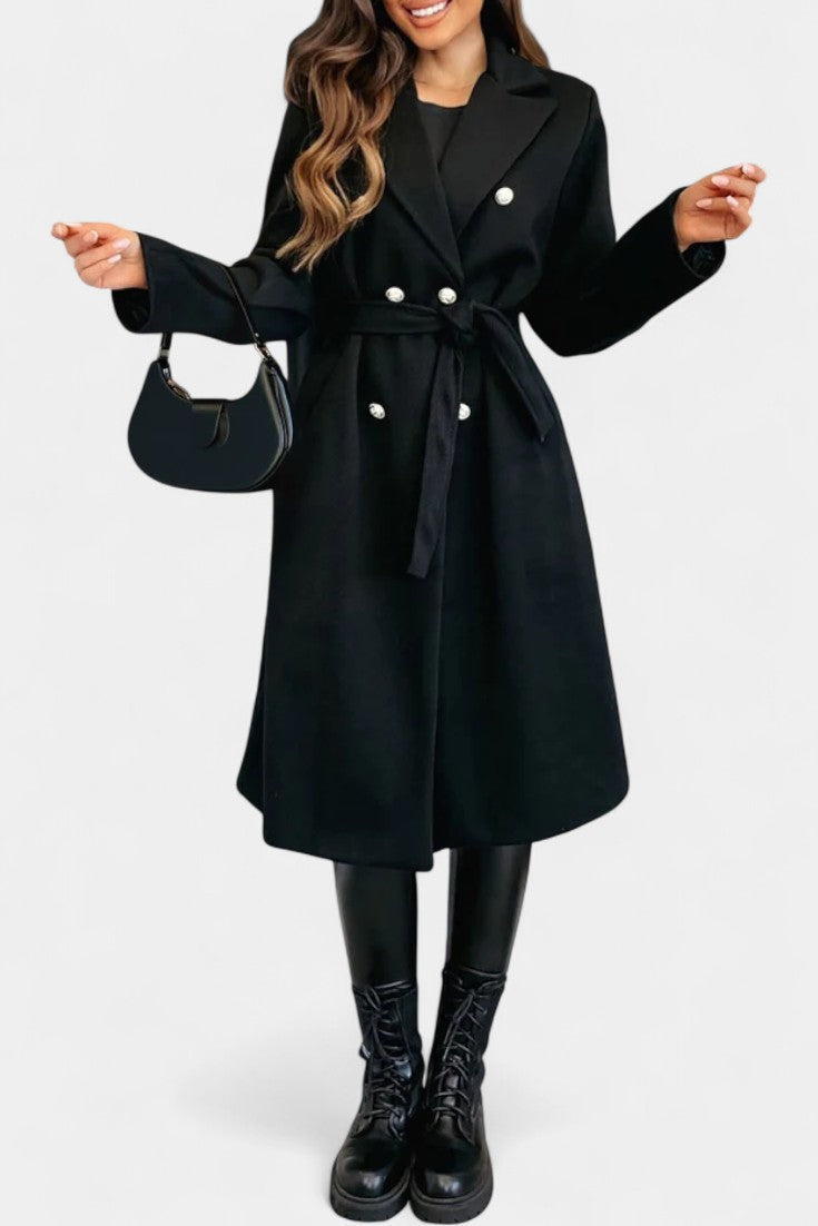 Julia | Belted Double-Breasted Coat