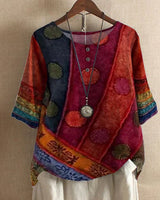 Maren | Artful Round-Neck Top