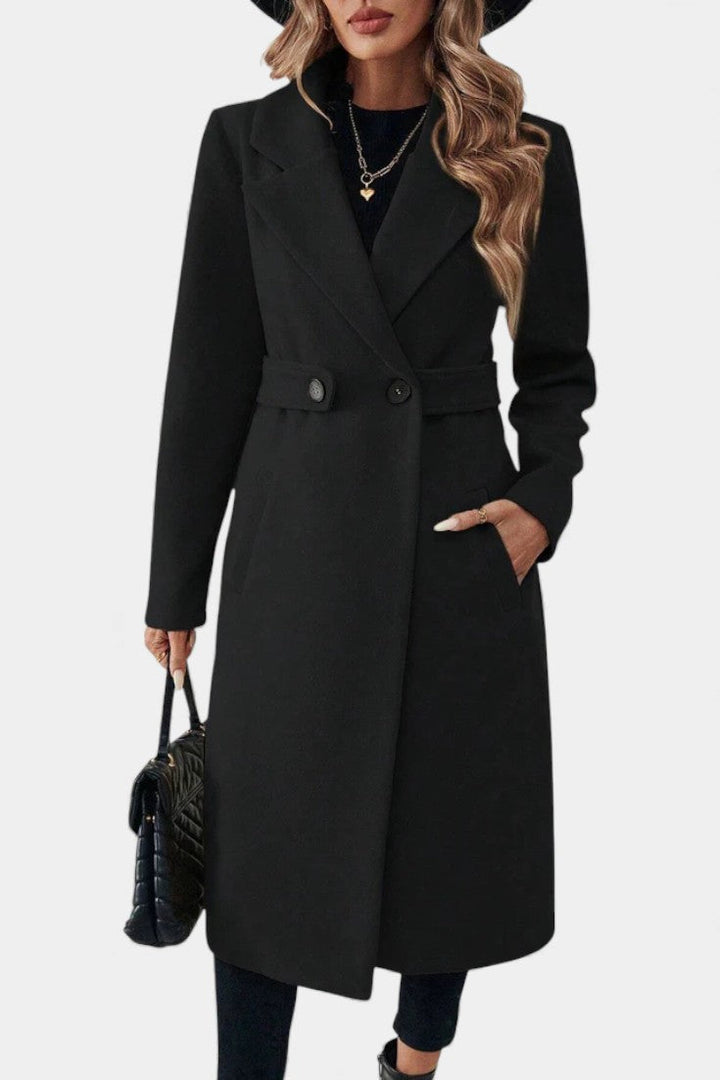 Verena | Classic Belted Long Overcoat