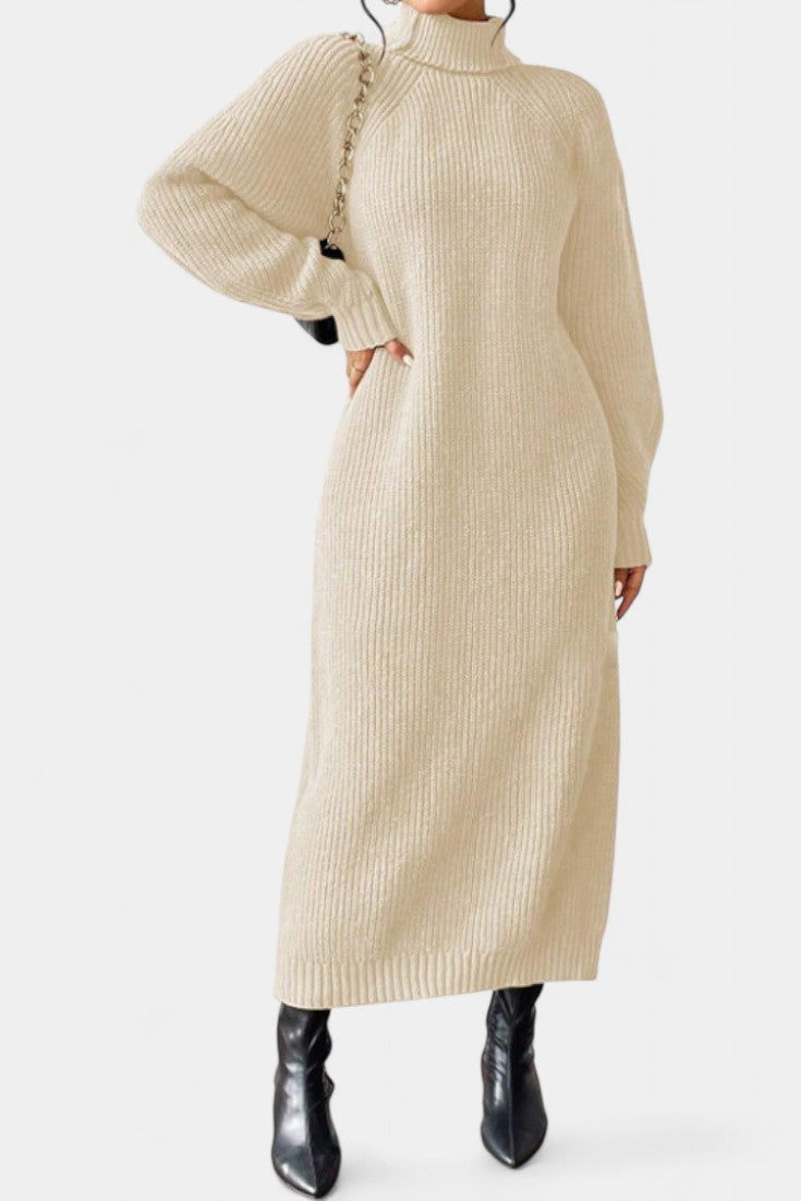 Helene | Cozy Turtleneck Midi Dress