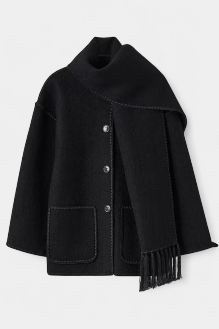 Marielle | Scarf-Collar Wrap Coat