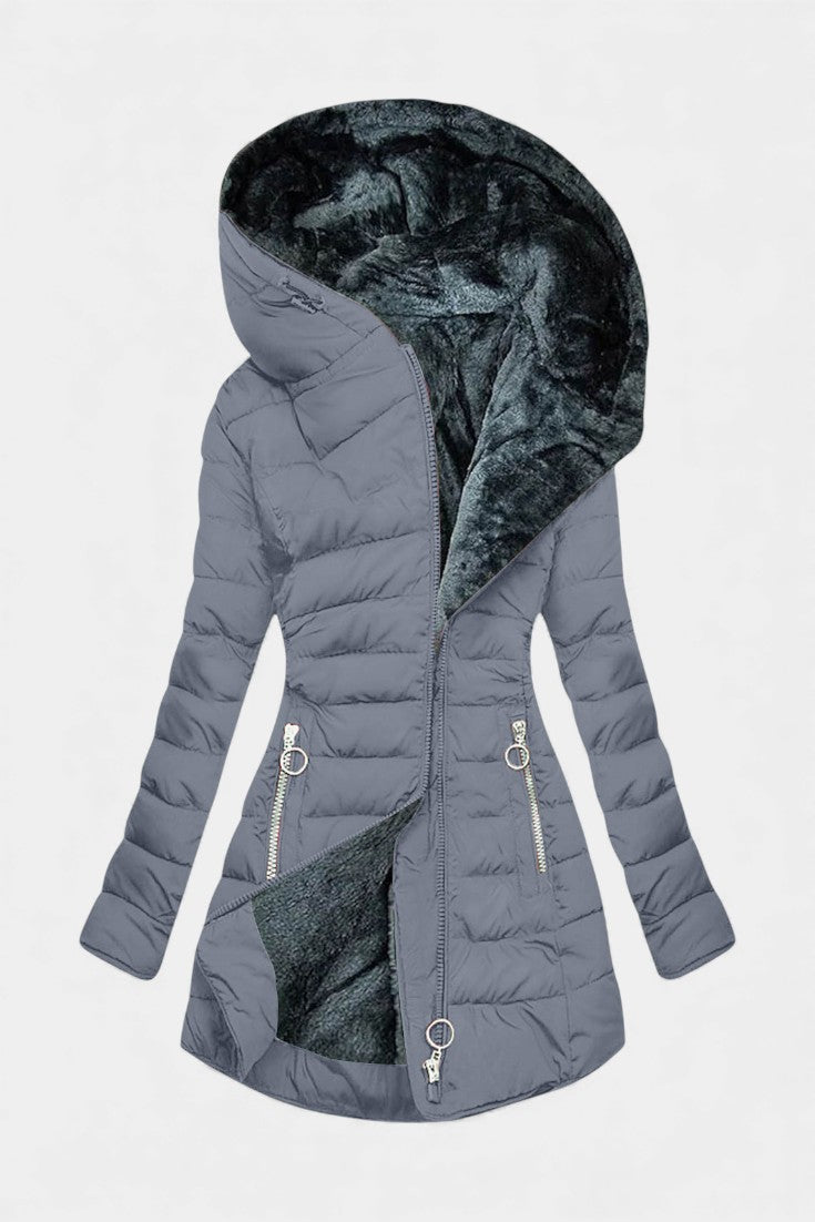 Annora | Warm Hooded Quilted Coat