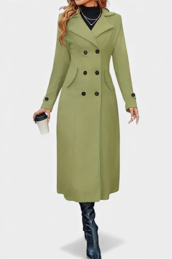 Genevra | Tailored Double-Breasted Long Coat