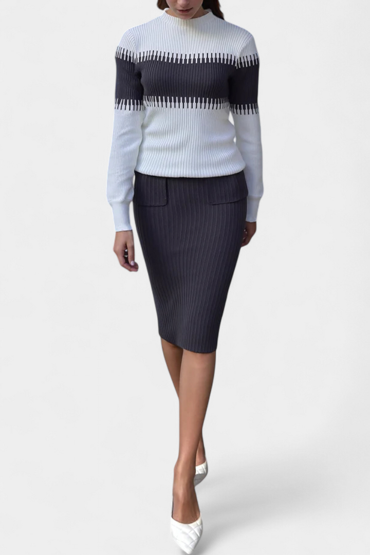 Yolanda | Color-Block Two-Piece Set
