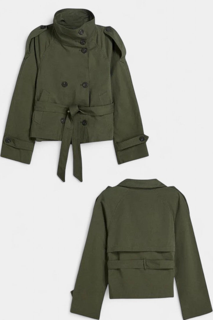 Louisa | High-Collar Belted Trench Coat