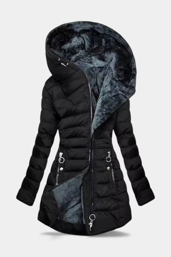 Annora | Warm Hooded Quilted Coat