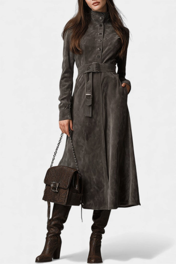 Verity | Belted Long Western Coat