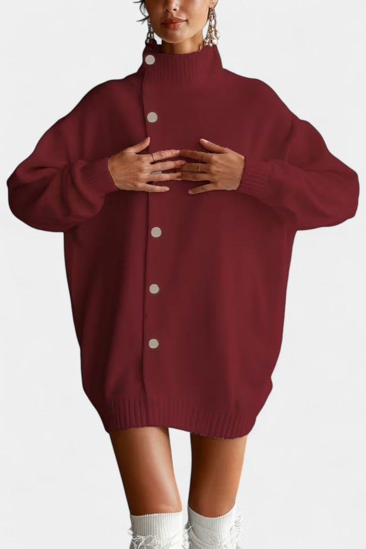 Sybil | Relaxed High-Neck Cardigan