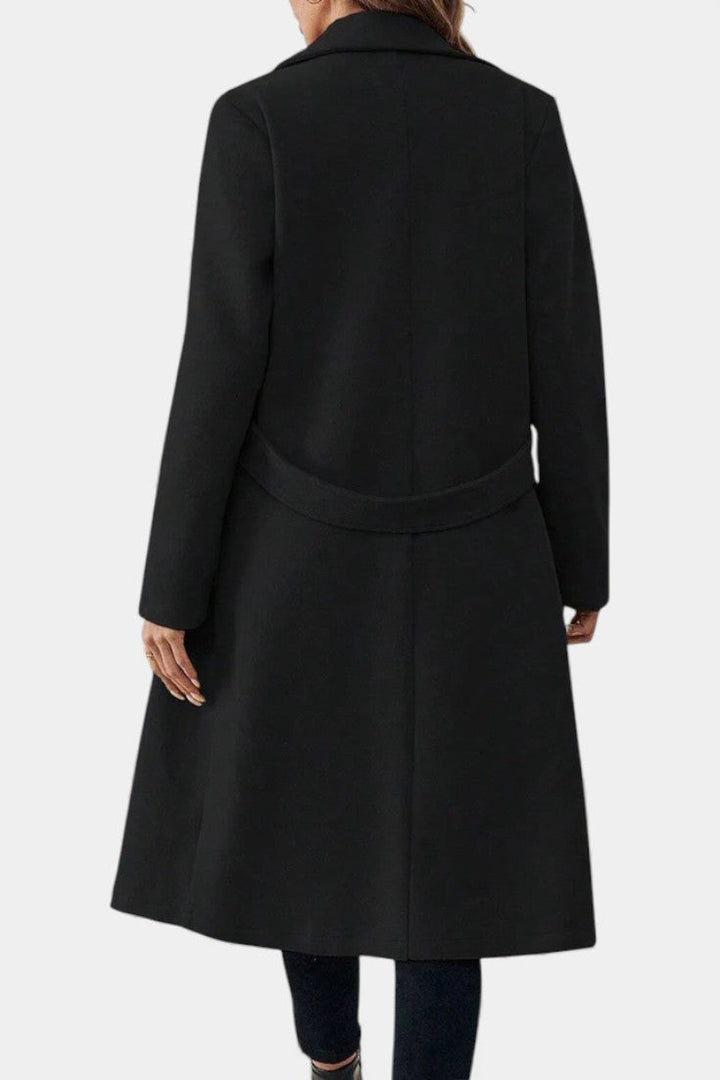 Verena | Classic Belted Long Overcoat