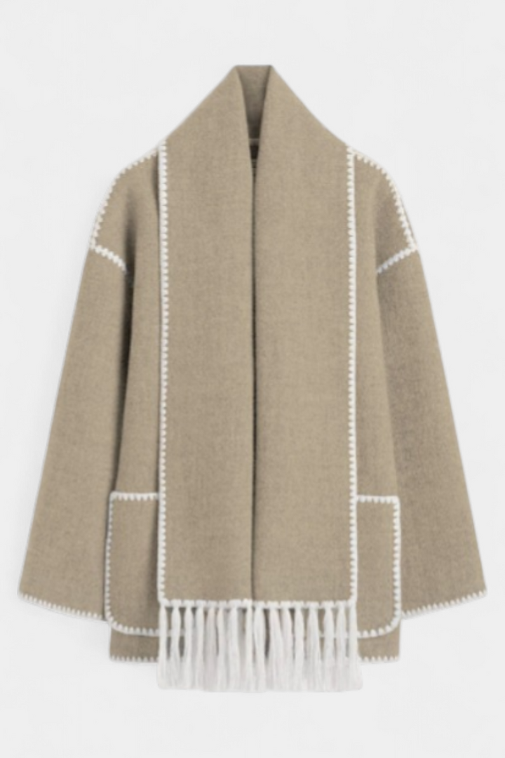 Marielle | Scarf-Collar Wrap Coat