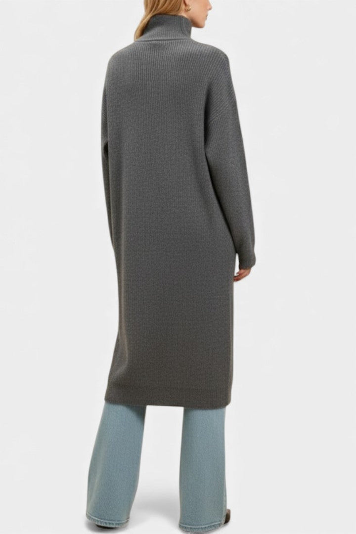Olivia | Long Turtleneck Knit Coat