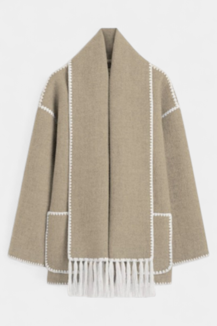 Mallory | Scarf-Collar Wrap Coat
