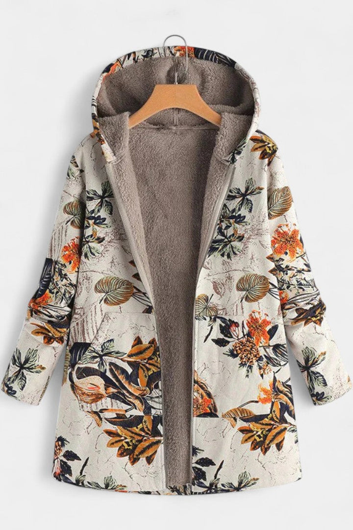 Nancy | Cozy Hooded Patchwork Coat