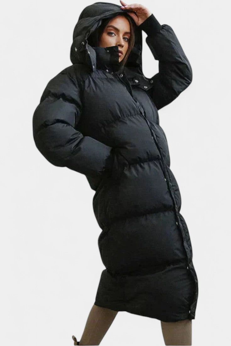 Delora | Adjustable Hooded Longline Puffer Jacket