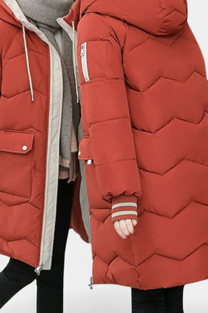 Miranda | Hooded Longline Quilted Coat
