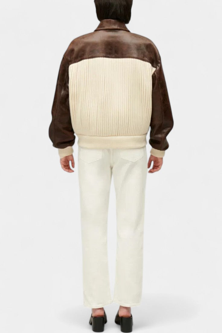 Solene | Color-Blocked Bomber Jacket