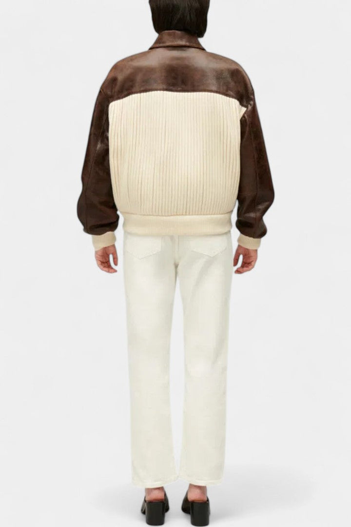 Solene | Color-Blocked Bomber Jacket