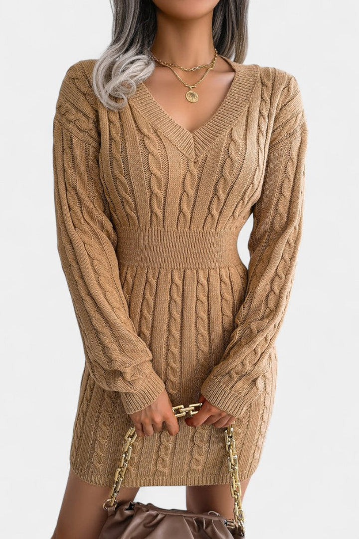 Felicity | Cable-Knit Mini Sweater Dress