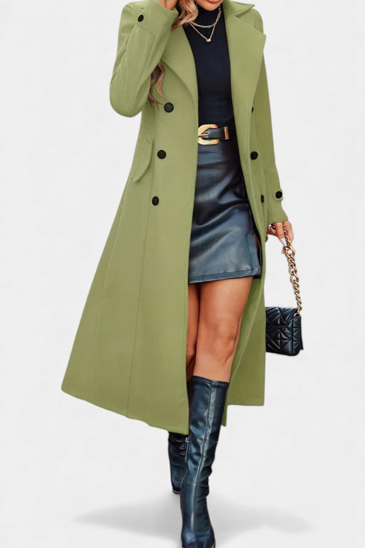 Genevra | Tailored Double-Breasted Long Coat