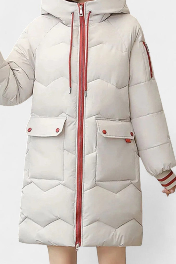 Lucille | Hooded Quilted Longline Coat