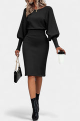 Lucienne | Fitted Long-Sleeve Midi Dress