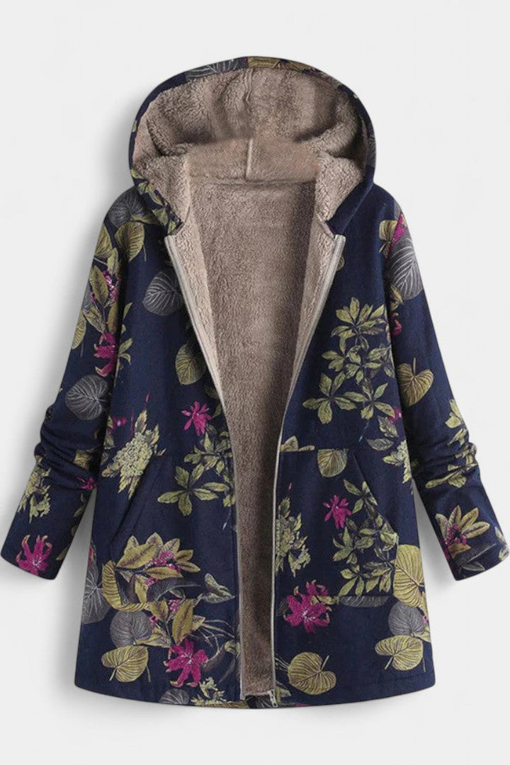 Mirabel | Cozy Hooded Patchwork Coat