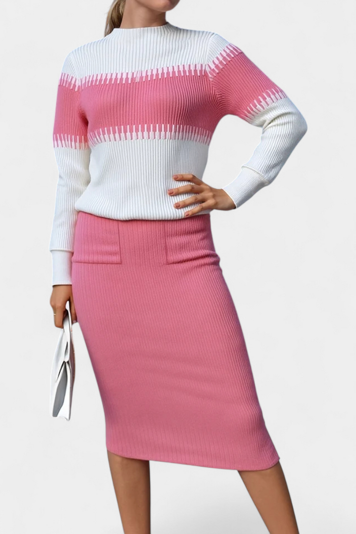 Yolanda | Color-Block Two-Piece Set
