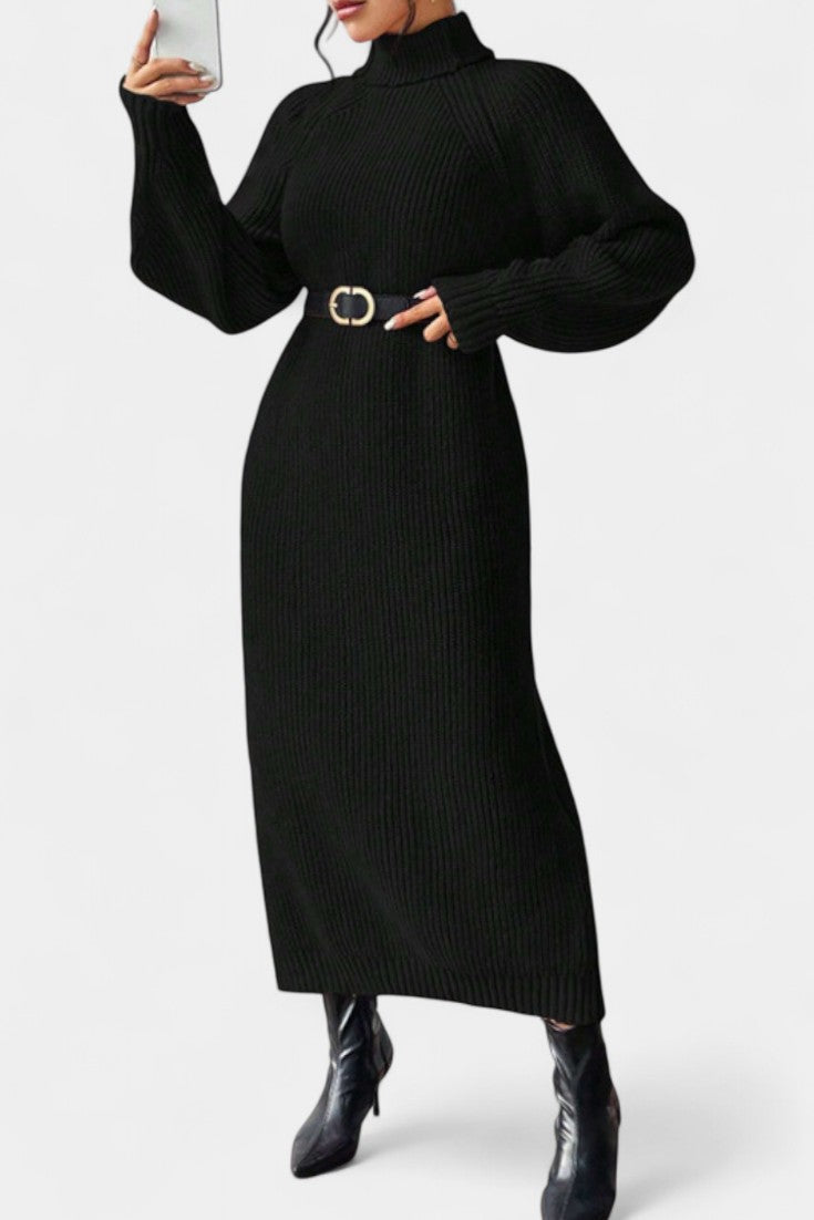 Helene | Cozy Turtleneck Midi Dress