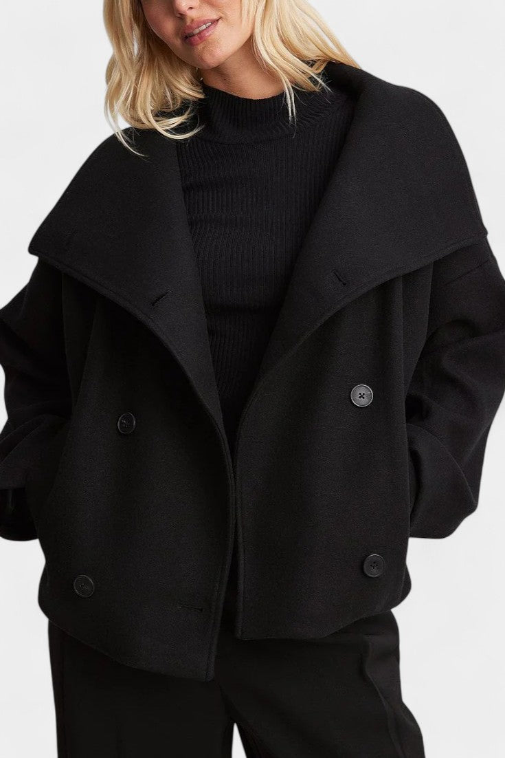 Helaine | Refined Short Double-Breasted Coat