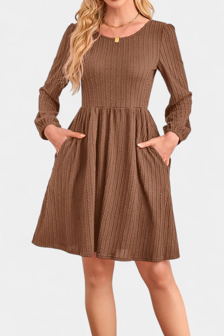 Elizabeth | Textured A-Line Dress