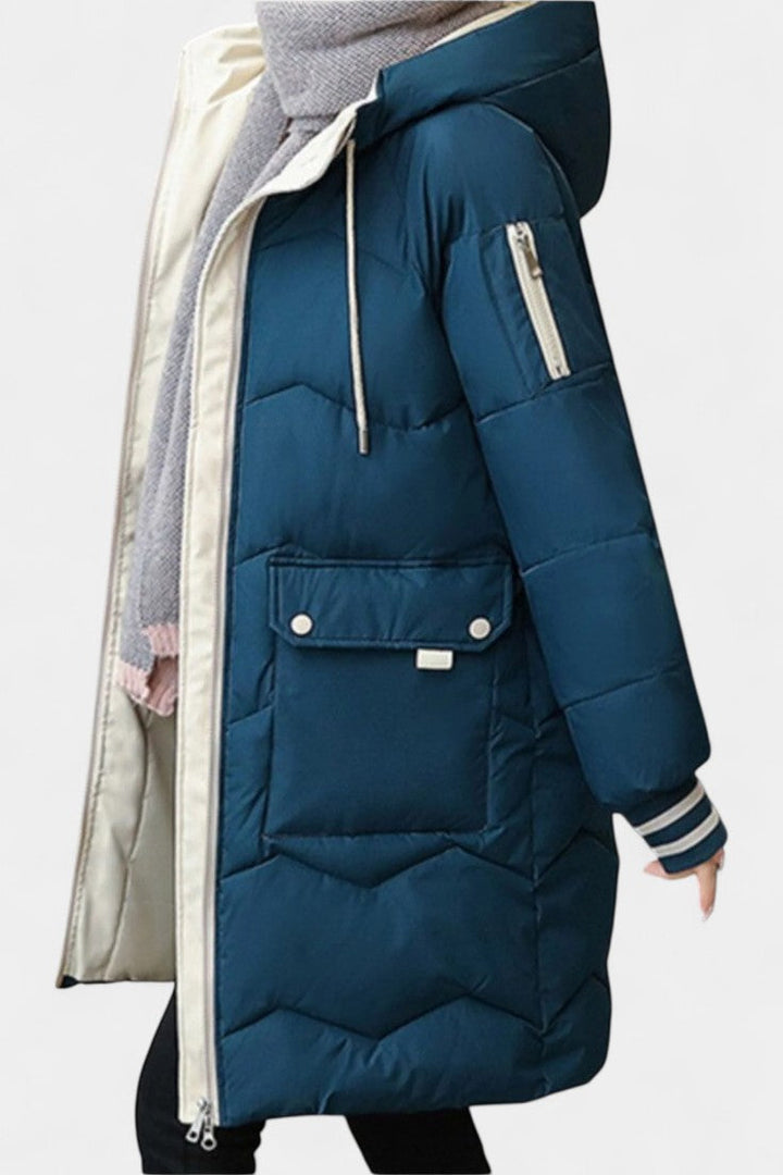 Lucille | Hooded Quilted Longline Coat