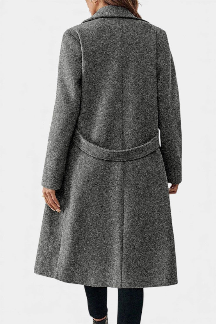 Verena | Classic Belted Long Overcoat