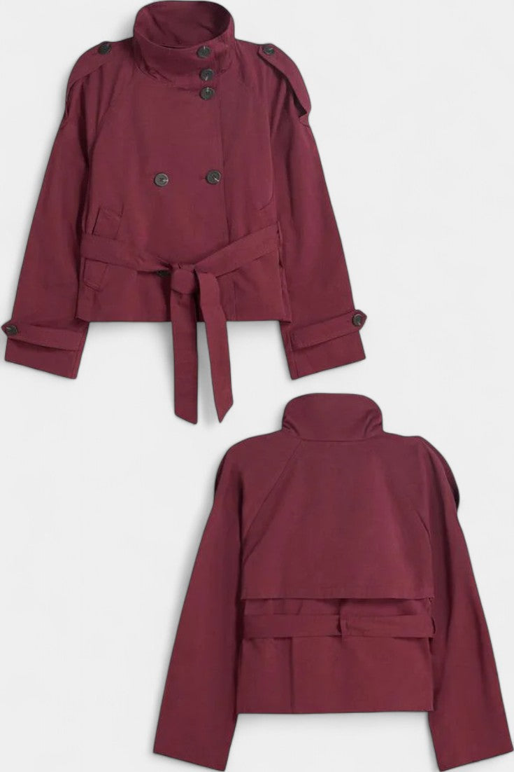 Louisa | High-Collar Belted Trench Coat