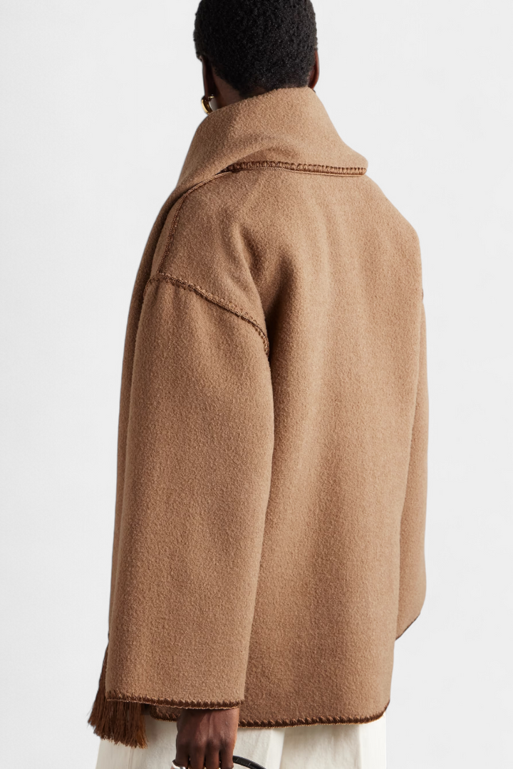 Solene | Scarf-Collar Wrap Coat