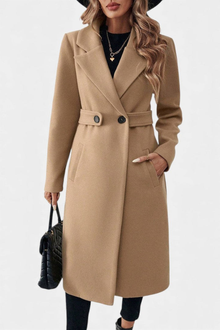 Verena | Classic Belted Long Overcoat