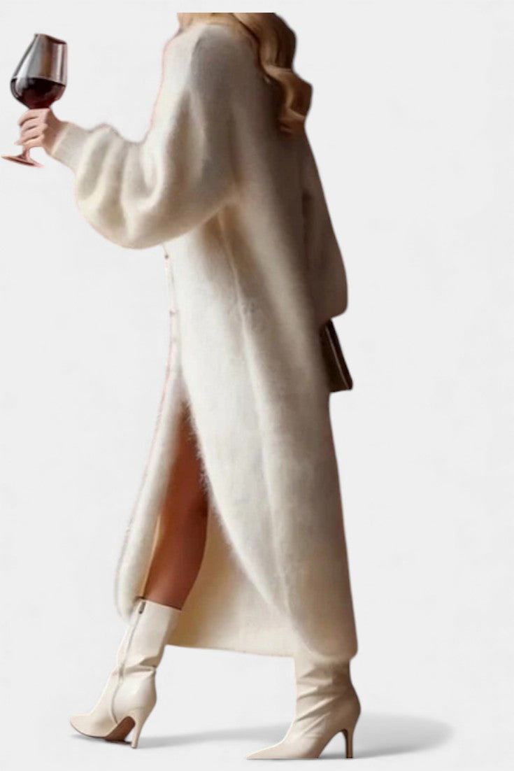 Melisande | Softly Textured Button-Front Midi Dress