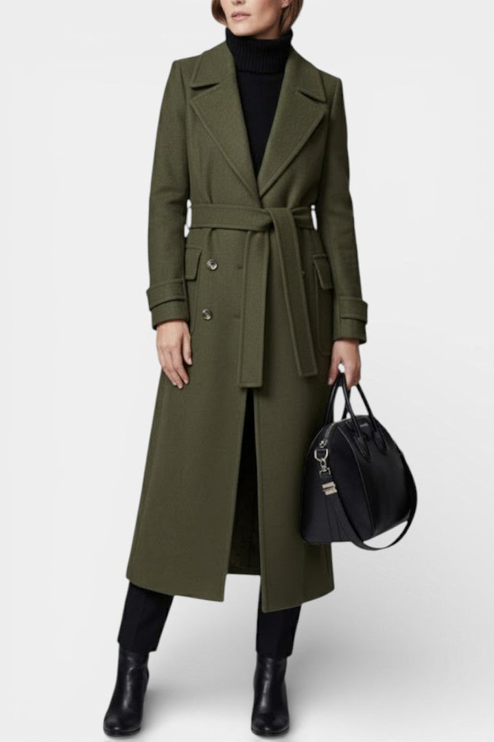 Claudette | Double-Breasted Tailored Long Coat