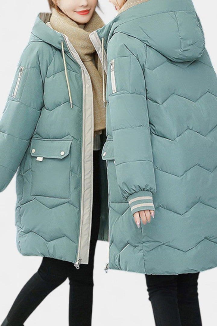 Miranda | Hooded Longline Quilted Coat
