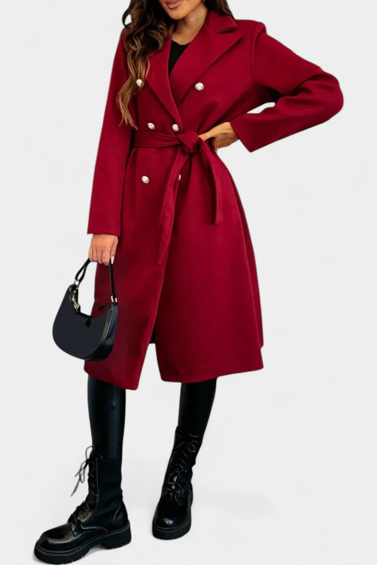 Julia | Belted Double-Breasted Coat