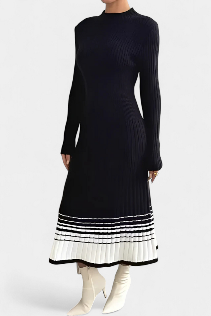 Giselle | Elegant Ribbed Midi Dress