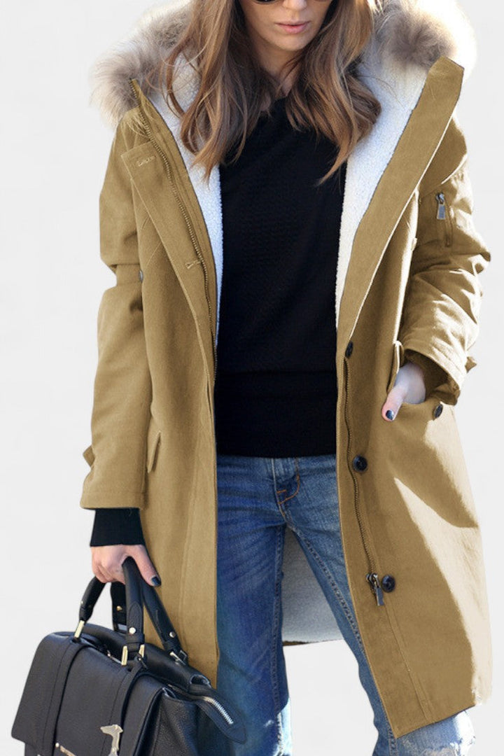 Nora | Cozy Mid-Length Hooded Parka