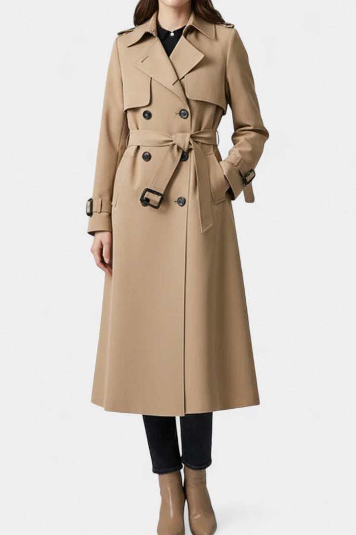 Lenora | Belted Double-Breasted Trench Coat