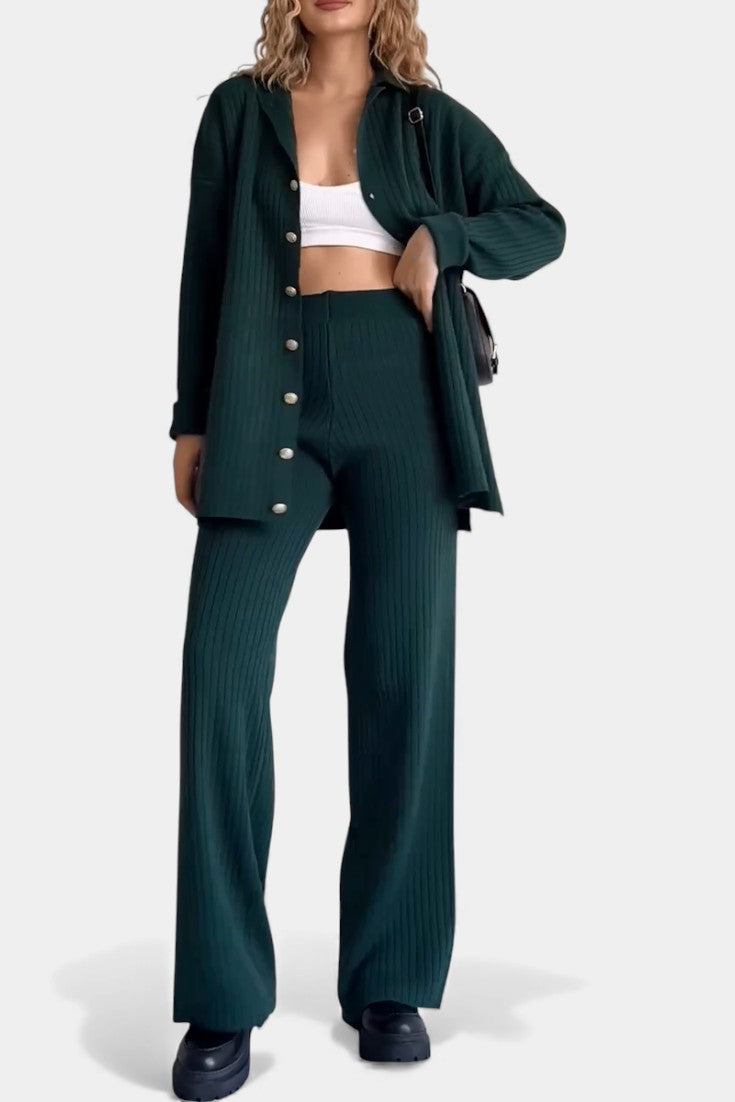 Eveline | Ribbed Two-Piece Set