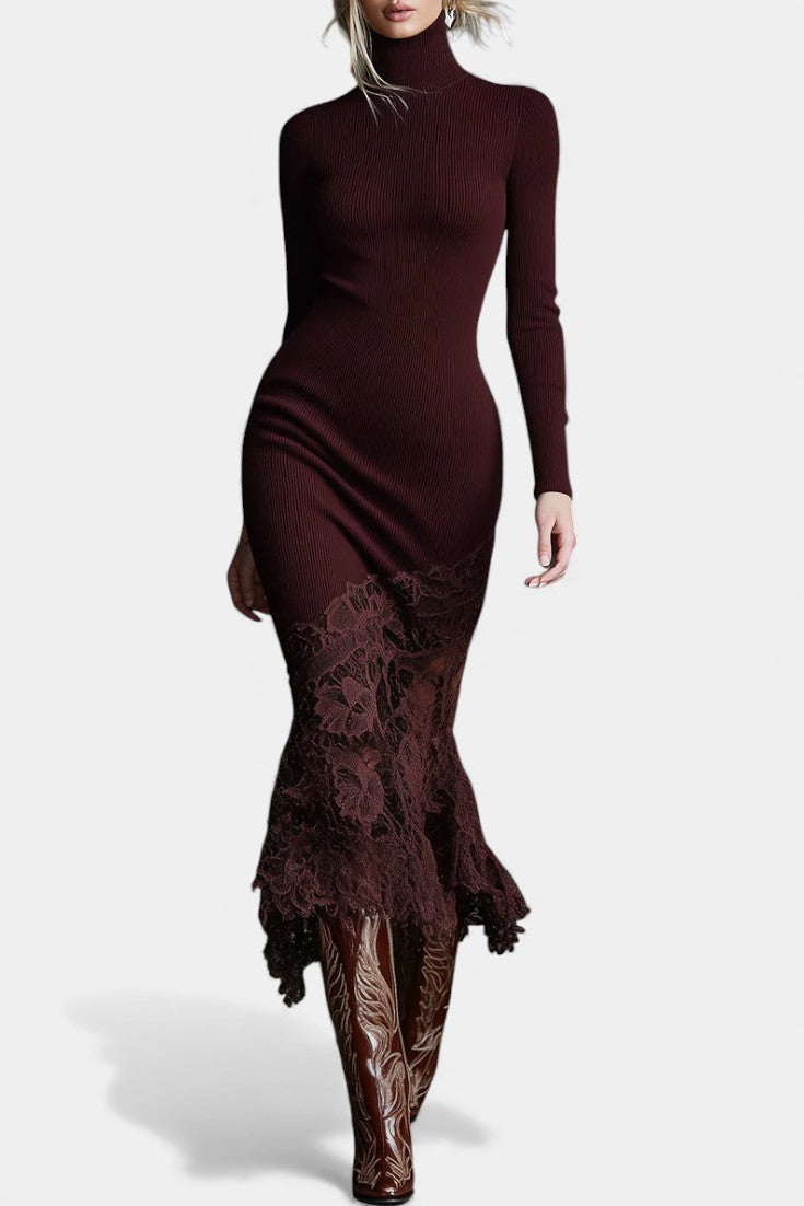 Evangeline | Elegant Ribbed Maxi Dress
