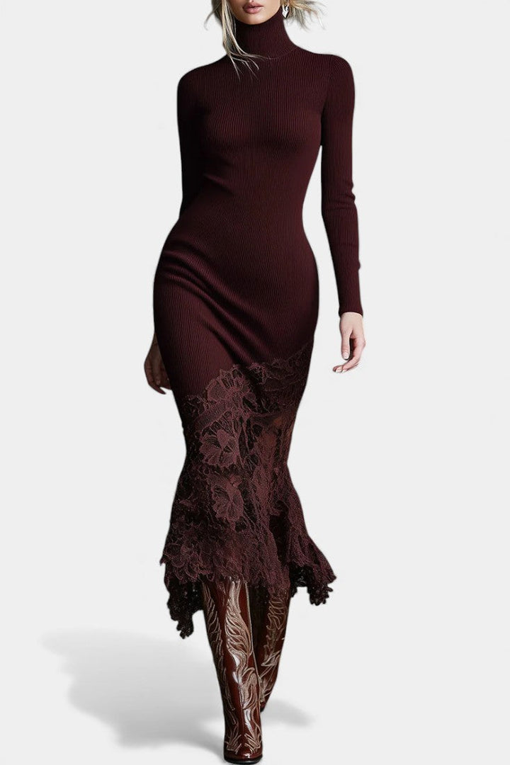 Evangeline | Elegant Ribbed Maxi Dress
