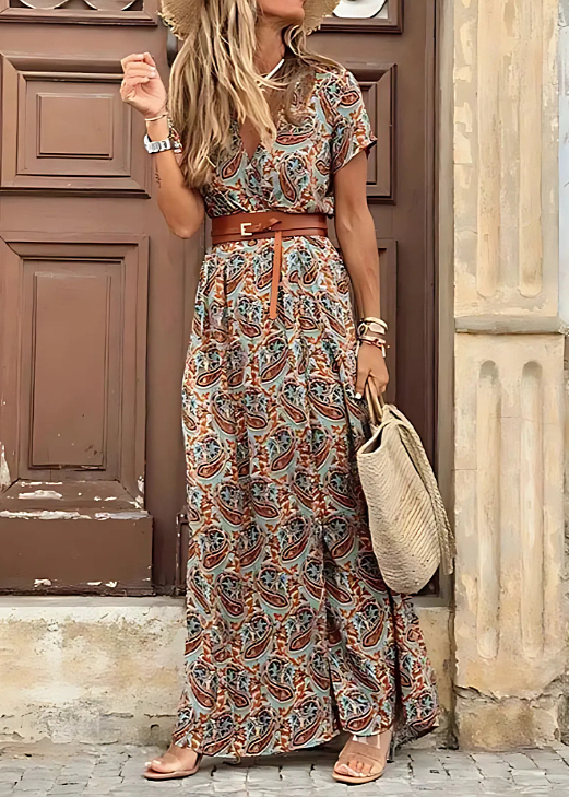 Mirabel | Floral Belted Maxi Dress