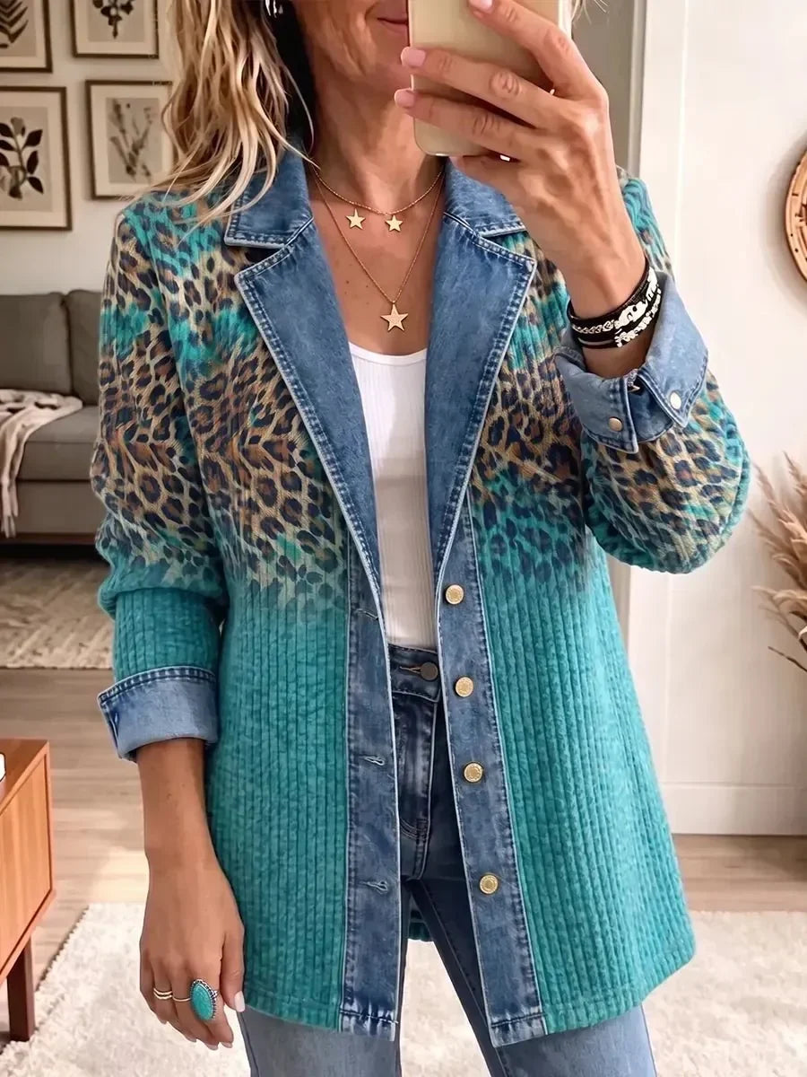 Shelby | Statement Print Collared Jacket