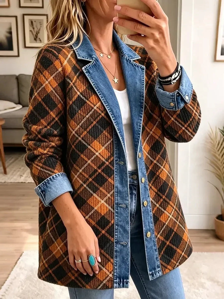 Iona | Checked Contrast Jacket