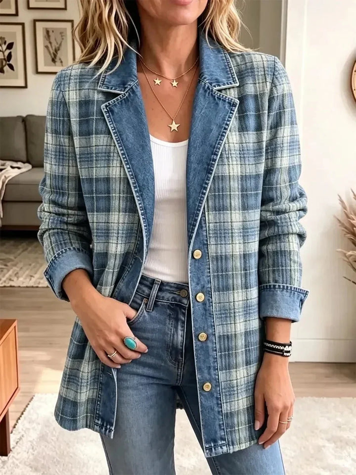 Ruth | Plaid Button-Up Jacket
