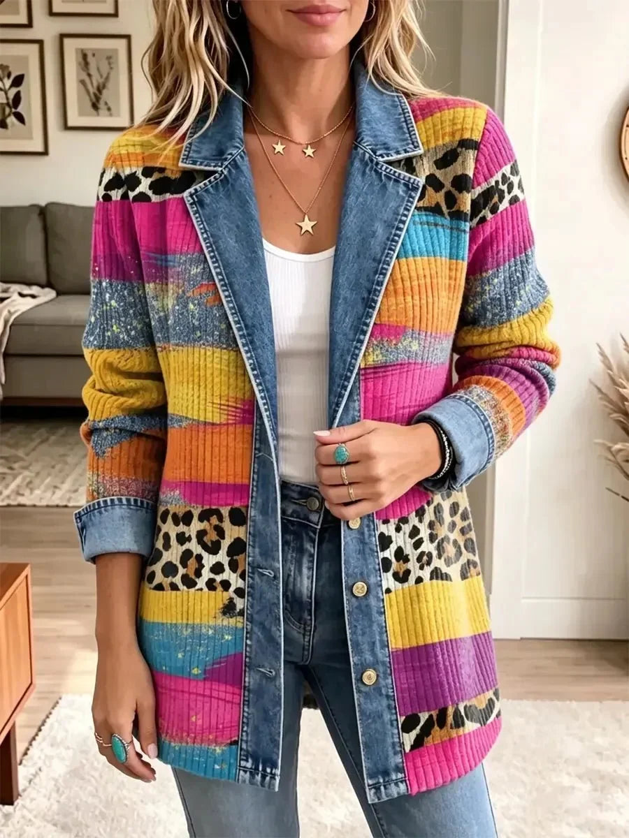 Francine | Bold Patchwork Shirt Jacket